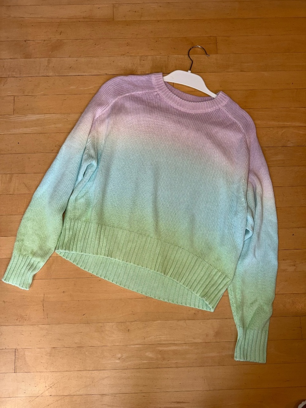 White & Warren tri color wash sweater, S, CB2647 - Picture 3 of 3
